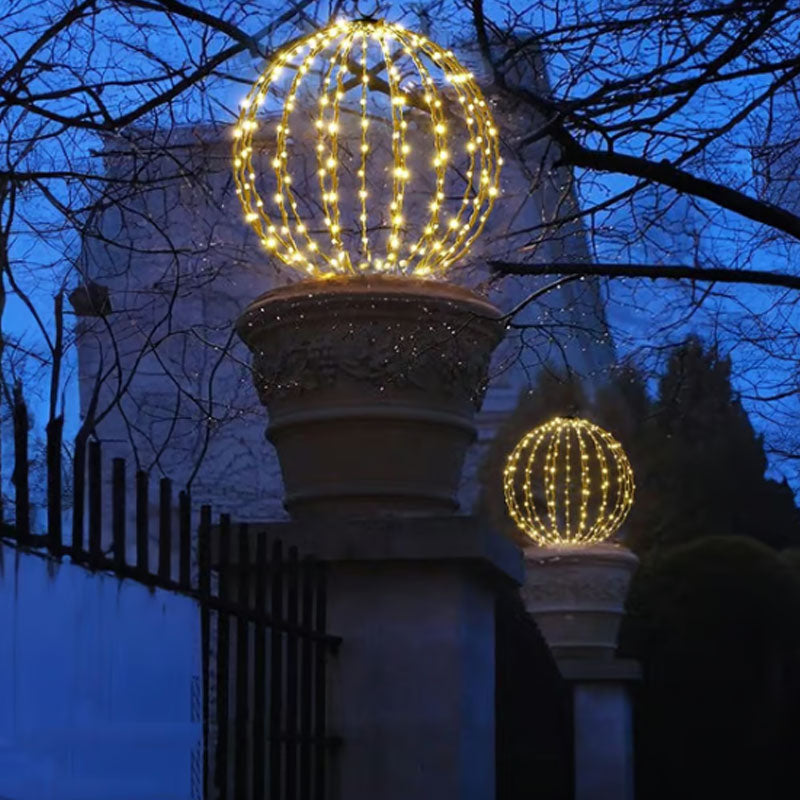 🏮✨ Sfera luminosa LED pieghevole da esterno – Dì Addio alle decorazioni ingombranti e fragili! 🚫 Luce 360°, resistente alle intemperie, riutilizzabile per feste e giardino ✨