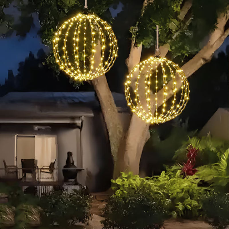 🏮✨ Sfera luminosa LED pieghevole da esterno – Dì Addio alle decorazioni ingombranti e fragili! 🚫 Luce 360°, resistente alle intemperie, riutilizzabile per feste e giardino ✨