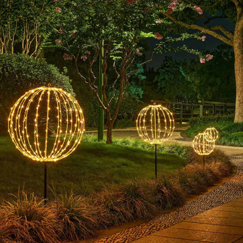 🏮✨ Sfera luminosa LED pieghevole da esterno – Dì Addio alle decorazioni ingombranti e fragili! 🚫 Luce 360°, resistente alle intemperie, riutilizzabile per feste e giardino ✨