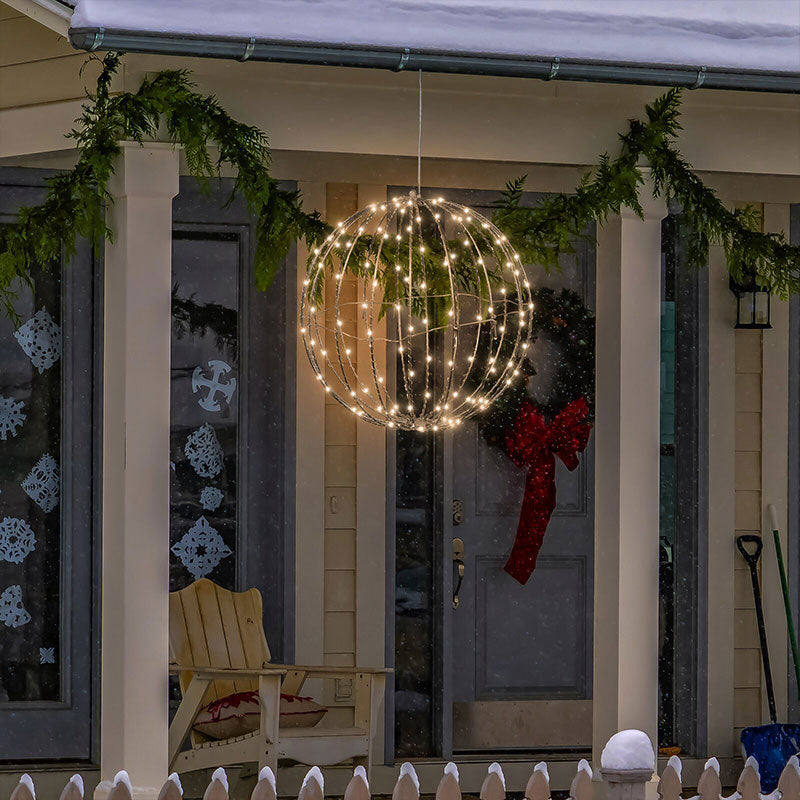🏮✨ Sfera luminosa LED pieghevole da esterno – Dì Addio alle decorazioni ingombranti e fragili! 🚫 Luce 360°, resistente alle intemperie, riutilizzabile per feste e giardino ✨