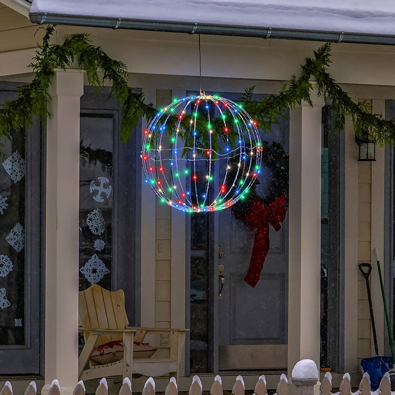 🏮✨ Sfera luminosa LED pieghevole da esterno – Dì Addio alle decorazioni ingombranti e fragili! 🚫 Luce 360°, resistente alle intemperie, riutilizzabile per feste e giardino ✨