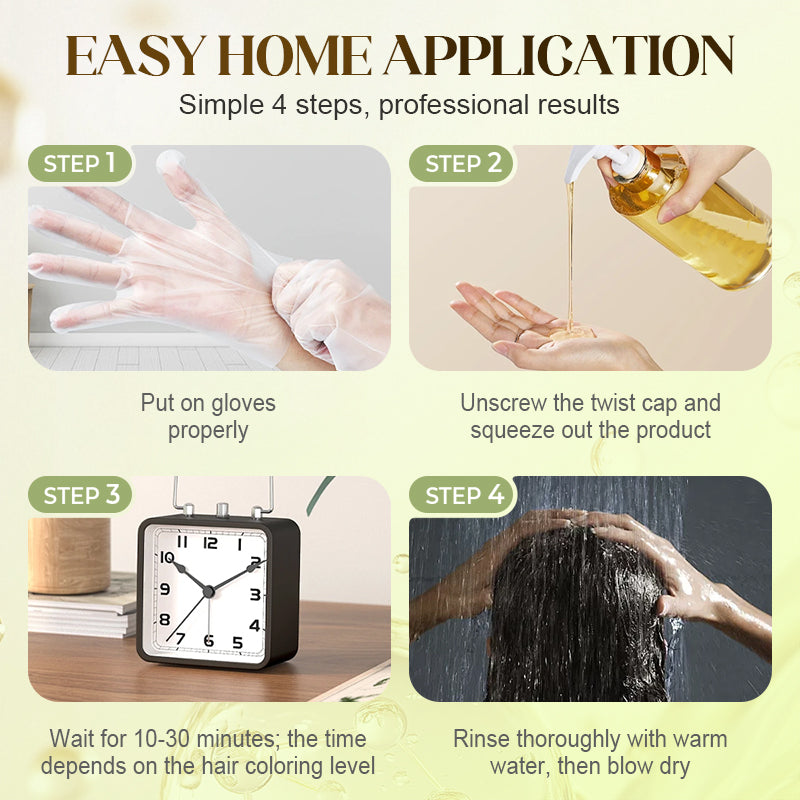 207ml Tintura per capelli all'estratto vegetale per capelli grigi