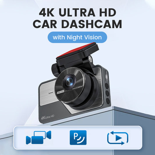 Dashcam 4K Ultra HD per auto con visione notturna