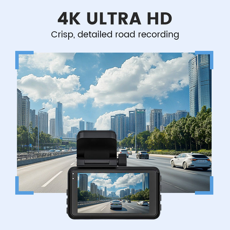 Dashcam 4K Ultra HD per auto con visione notturna