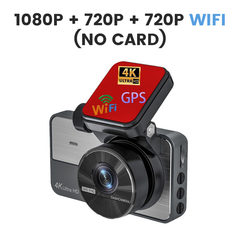 Dashcam 4K Ultra HD per auto con visione notturna