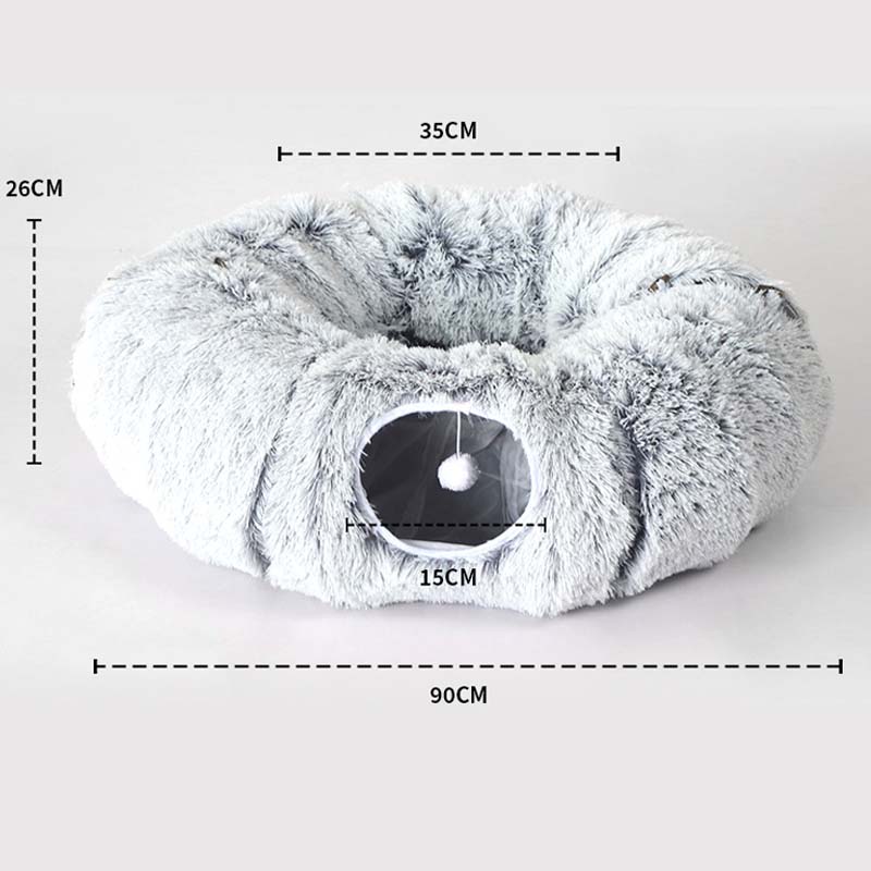 Cuccia Morbida a Tunnel Pieghevole 2 in 1 per Gatti