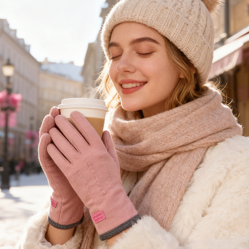 Guanti caldi antivento con touchscreen e impugnatura antiscivolo