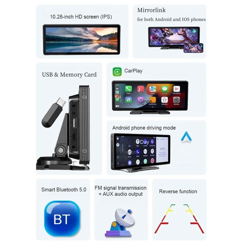 Schermo portatile CarPlay per auto