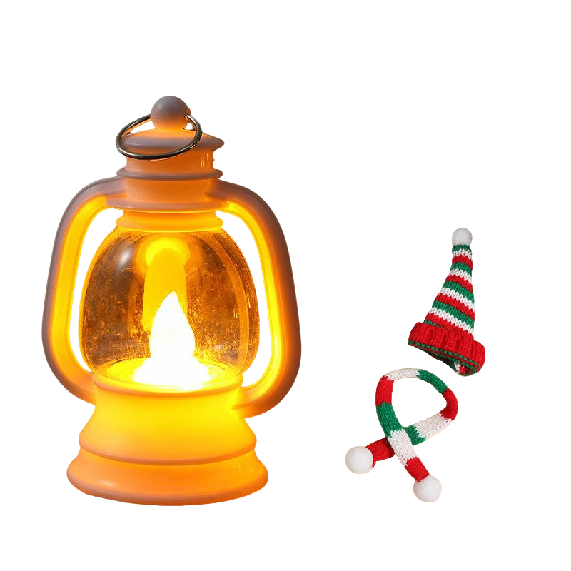 ⛄ 50% DI SCONTO ORA! ✨ Mini lanterna pupazzo di neve - Luce LED con cappello e sciarpa rimovibili per decorazioni festive 🎄💡