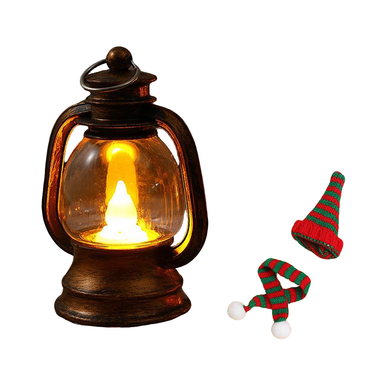 ⛄ 50% DI SCONTO ORA! ✨ Mini lanterna pupazzo di neve - Luce LED con cappello e sciarpa rimovibili per decorazioni festive 🎄💡