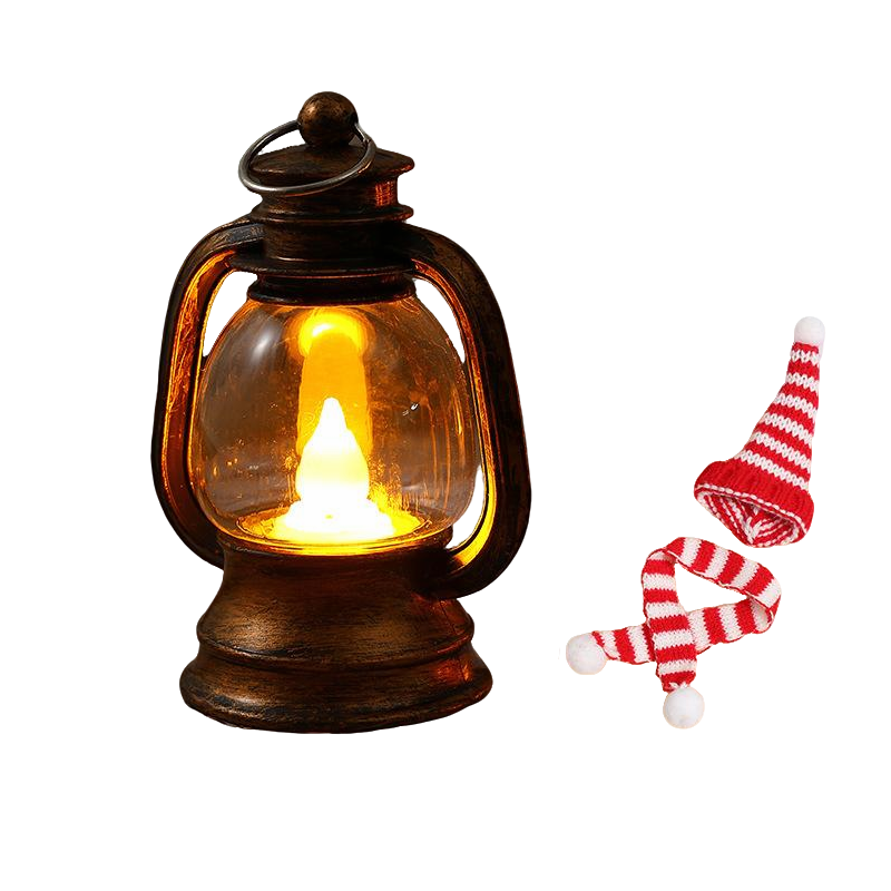 ⛄ 50% DI SCONTO ORA! ✨ Mini lanterna pupazzo di neve - Luce LED con cappello e sciarpa rimovibili per decorazioni festive 🎄💡