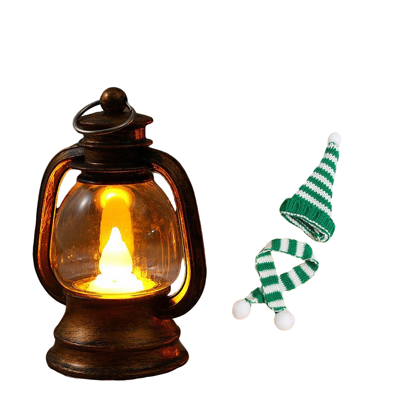 ⛄ 50% DI SCONTO ORA! ✨ Mini lanterna pupazzo di neve - Luce LED con cappello e sciarpa rimovibili per decorazioni festive 🎄💡