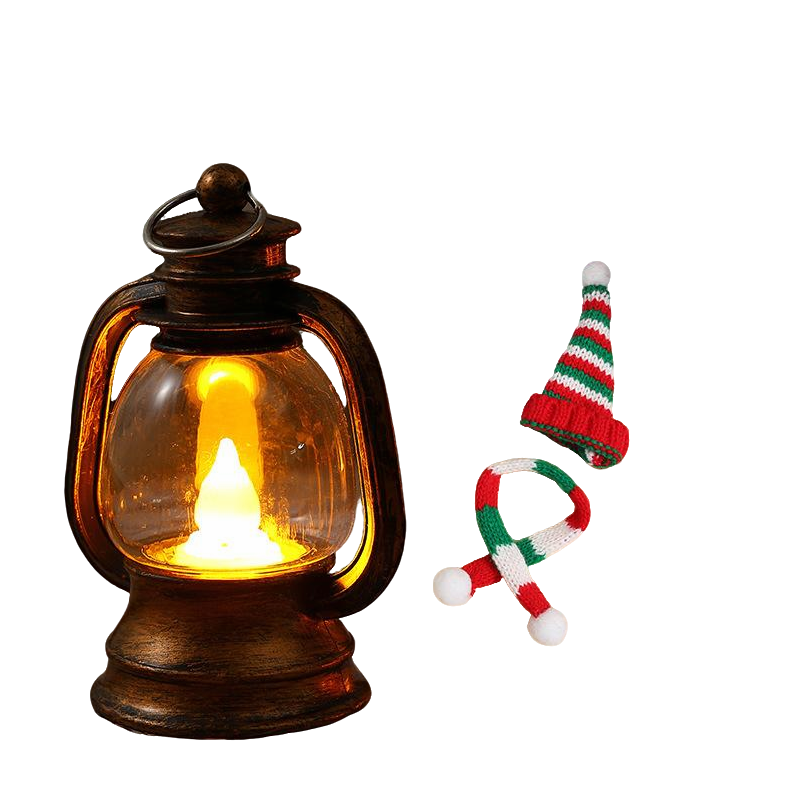 ⛄ 50% DI SCONTO ORA! ✨ Mini lanterna pupazzo di neve - Luce LED con cappello e sciarpa rimovibili per decorazioni festive 🎄💡