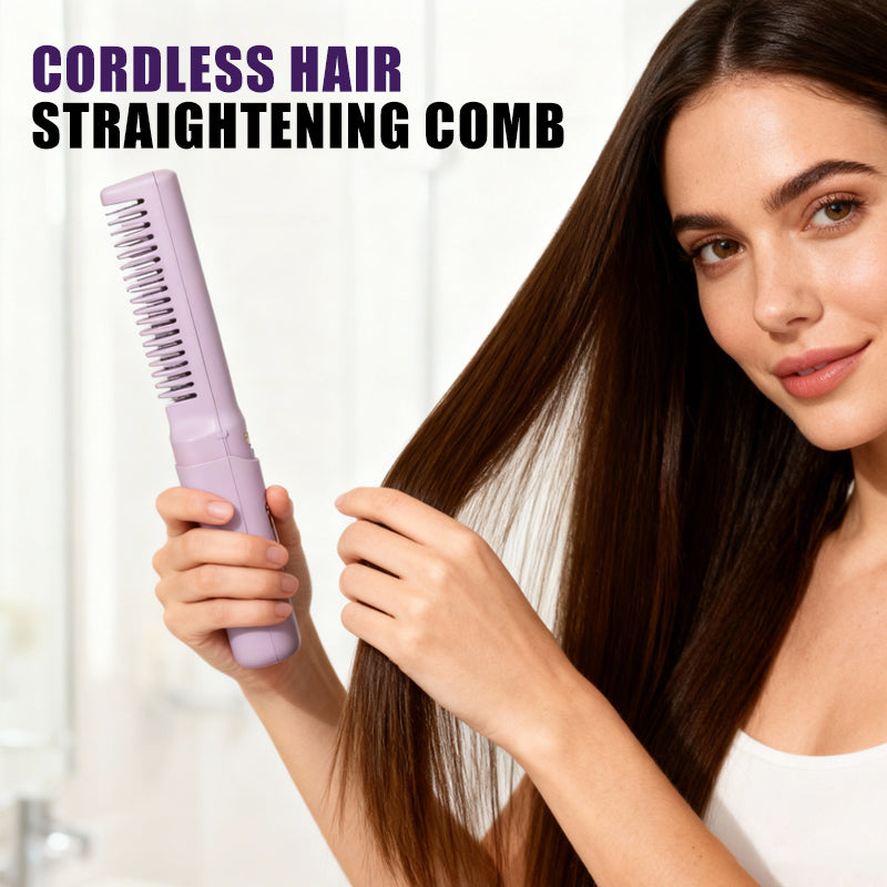 Pettine lisciante per capelli portatile e senza fili