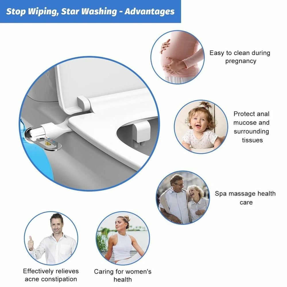 🚽 50% DI SCONTO! 🚿 Bagno Bidet Non Elettrico a Doppio Getto – Igienico, Installazione Facile & Autopulente con Design Moderno ✨