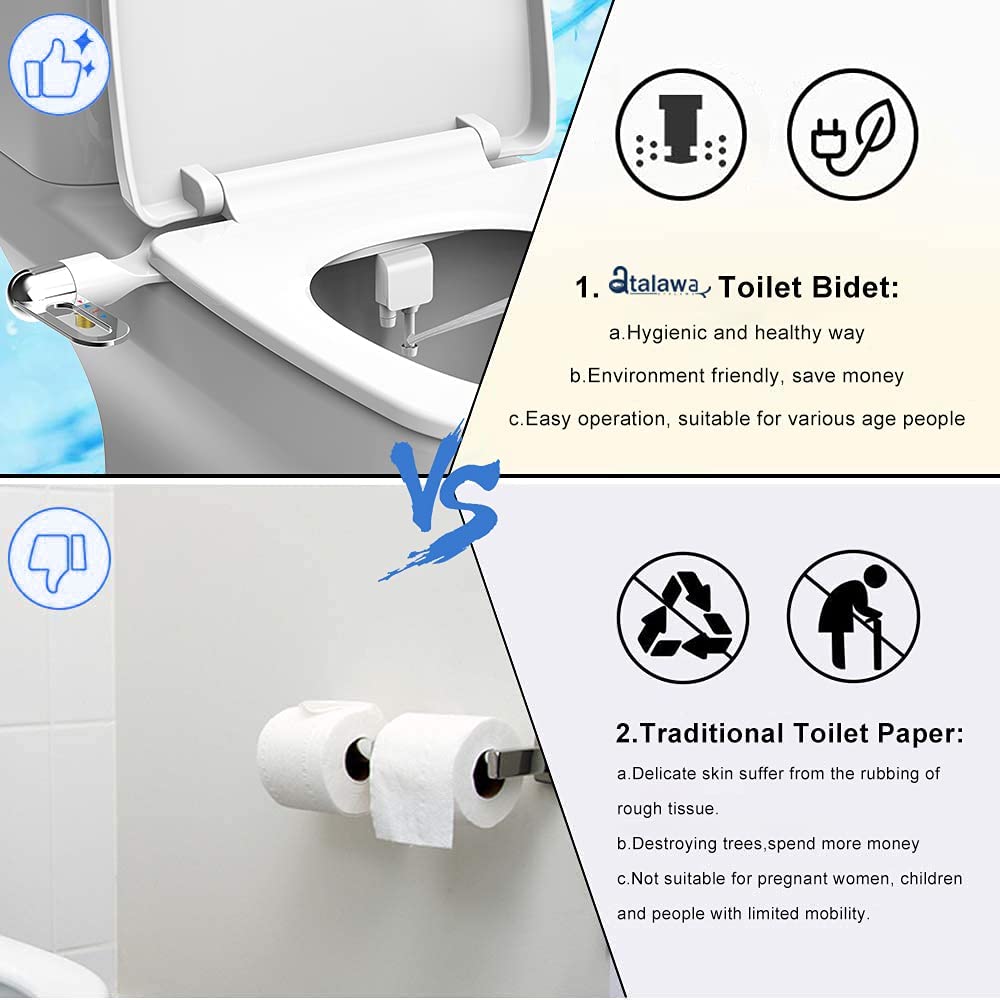 🚽 50% DI SCONTO! 🚿 Bagno Bidet Non Elettrico a Doppio Getto – Igienico, Installazione Facile & Autopulente con Design Moderno ✨