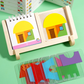 50% OFF🎁60 Levels🏆🧩 -✨【Geometric House Layering Puzzle with Wooden Base】✨