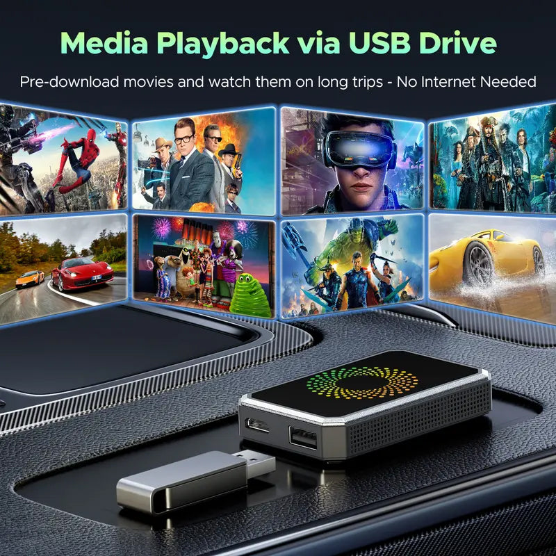 🔥 50% di sconto 🎁 Mini Adattatore Display Wireless – Trasforma la tua auto in un centro multimediale 4K con Android 13, split screen e plug-and-play! 🚗💻
