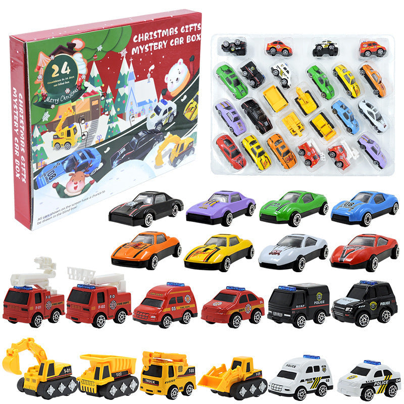 🎁Regalo di Natale con il 50% di sconto!!! 🚗Calendario dell'Avvento per bambini (maschietti): set di veicoli da cantiere in lega