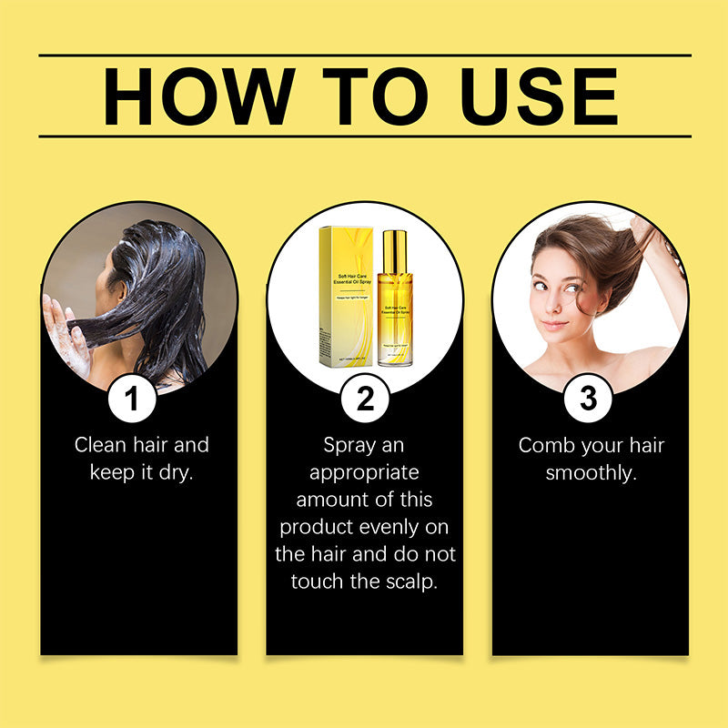 Olio essenziale nutriente leggero per capelli