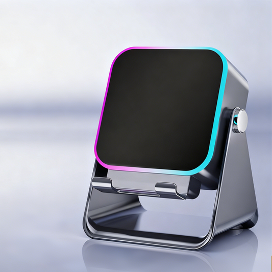 Altoparlante Bluetooth Wireless a Induzione 5-in-1 con Supporto Regolabile per Telefono