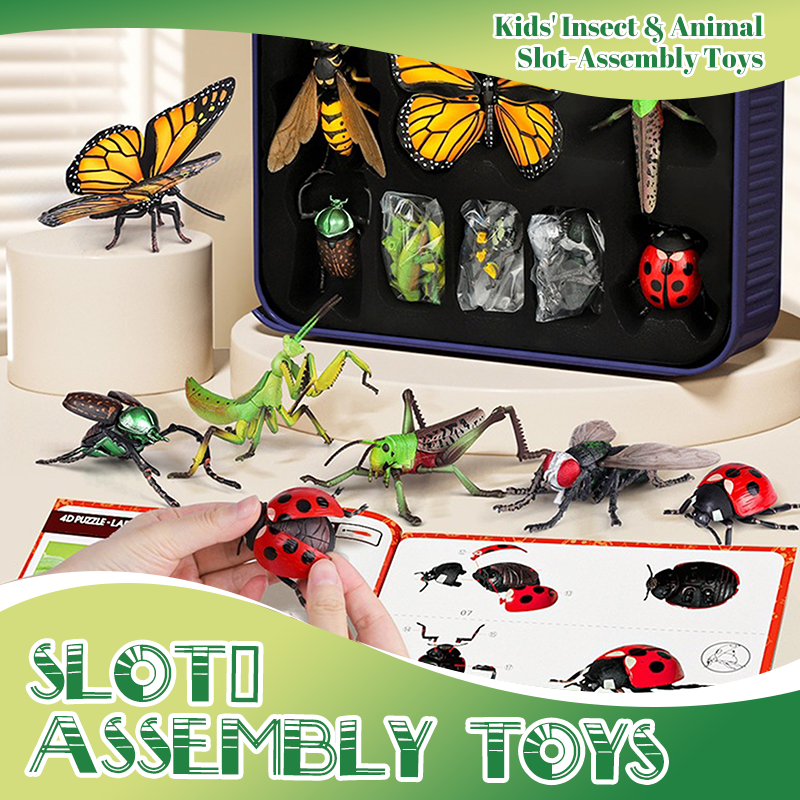 🐞 60% DI SCONTO! 🐛 GIOCATTOLI DA MONTARE - 12 Modelli di Insetti e Animali, Sviluppa la Manualità e la Curiosità, Ideale per Bambini 5+ Anni 🔍🧩