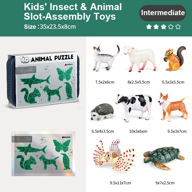 🐞 60% DI SCONTO! 🐛 GIOCATTOLI DA MONTARE - 12 Modelli di Insetti e Animali, Sviluppa la Manualità e la Curiosità, Ideale per Bambini 5+ Anni 🔍🧩