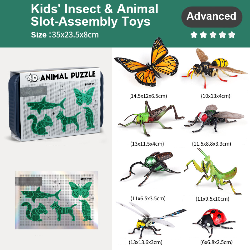🐞 60% DI SCONTO! 🐛 GIOCATTOLI DA MONTARE - 12 Modelli di Insetti e Animali, Sviluppa la Manualità e la Curiosità, Ideale per Bambini 5+ Anni 🔍🧩