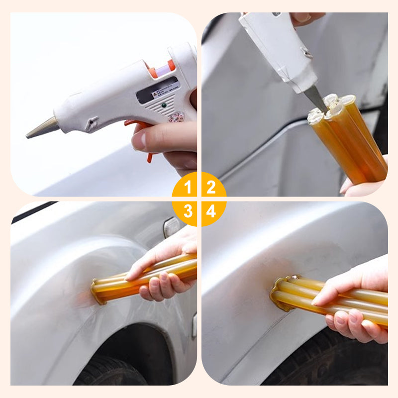 🛠️Rimuovi le ammaccature dall'auto senza problemi! 🚗Bastoncini di colla per riparazione ammaccature senza vernice (PDR)