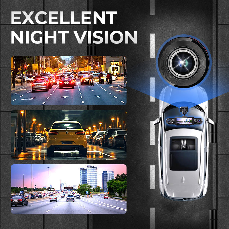 Sistema dashcam per auto con visione completa