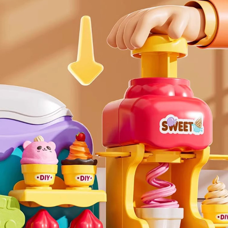 🎄 60% SCONTO! 🍦 SET PASTA MODELLABILE GELATO - 6 Colori e 10 Accessori, Non Tossico e Sicuro, Regalo Perfetto per Bambini 3-8 Anni 🎁✨