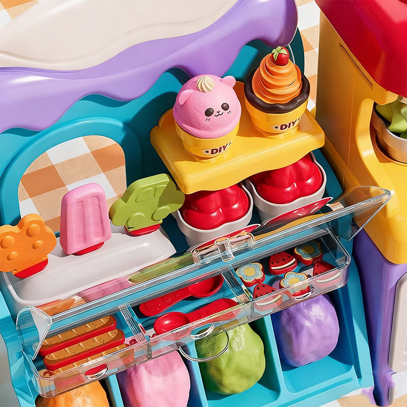 🎄 60% SCONTO! 🍦 SET PASTA MODELLABILE GELATO - 6 Colori e 10 Accessori, Non Tossico e Sicuro, Regalo Perfetto per Bambini 3-8 Anni 🎁✨