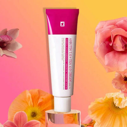 Crema con arbutina al 7% e acido tranexamico al 4%