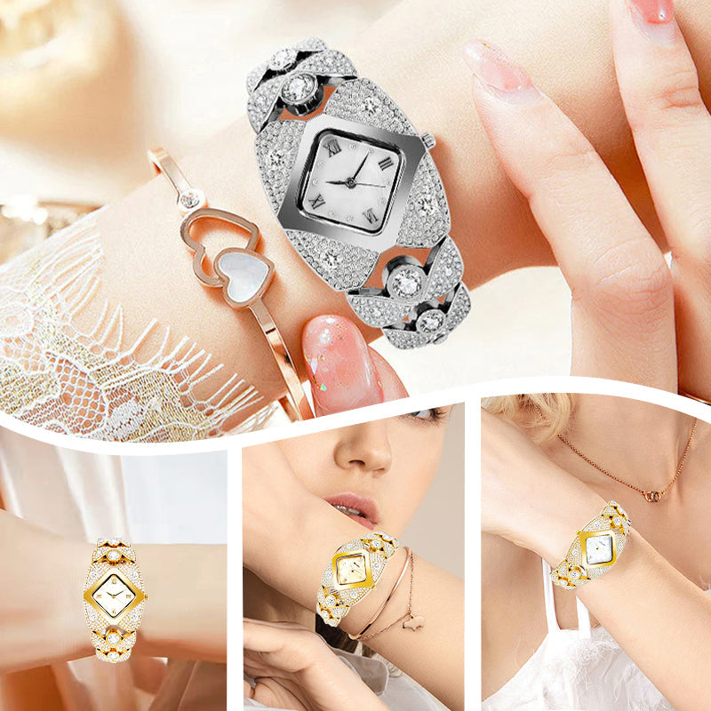 ⌚✨ 50% DI SCONTO! Orologio da Polso Retrò al Quarzo con Strass Scintillanti – Elegante, Glamour & Perfetto per Occasioni Speciali ✨