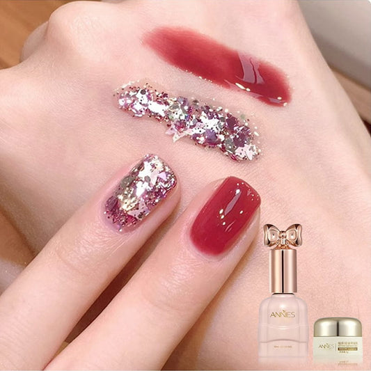 Set di Smalti per Unghie Glitter Bicolore Glamoroso