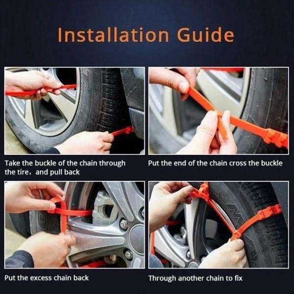 🔥 Saldi Invernali – 50% di sconto! Catene Antiscivolo Super Resistenti – Installazione in 60 Secondi, Adatte a SUV, Auto & Furgoni! 🚗❄️🛡️