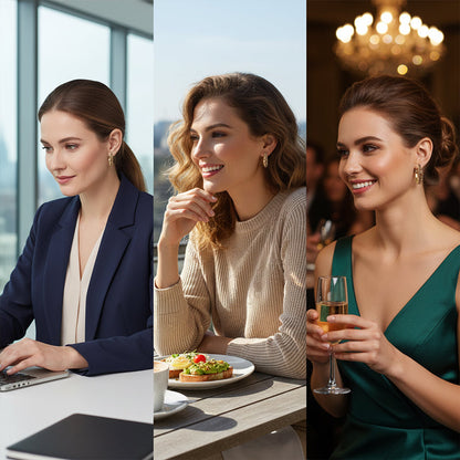 Orecchini Leggeri Versatili e Scintillanti da Donna