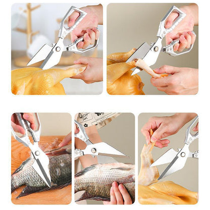 ✂️ ACQUISTA 2 OTTIENI 3! ✨ FORBICI DA CUCINA MULTIUSO - Taglia Ossa, Apri Confezioni e Schiaccianoci, Design Ergonomico e Lavabile 🍗🔧