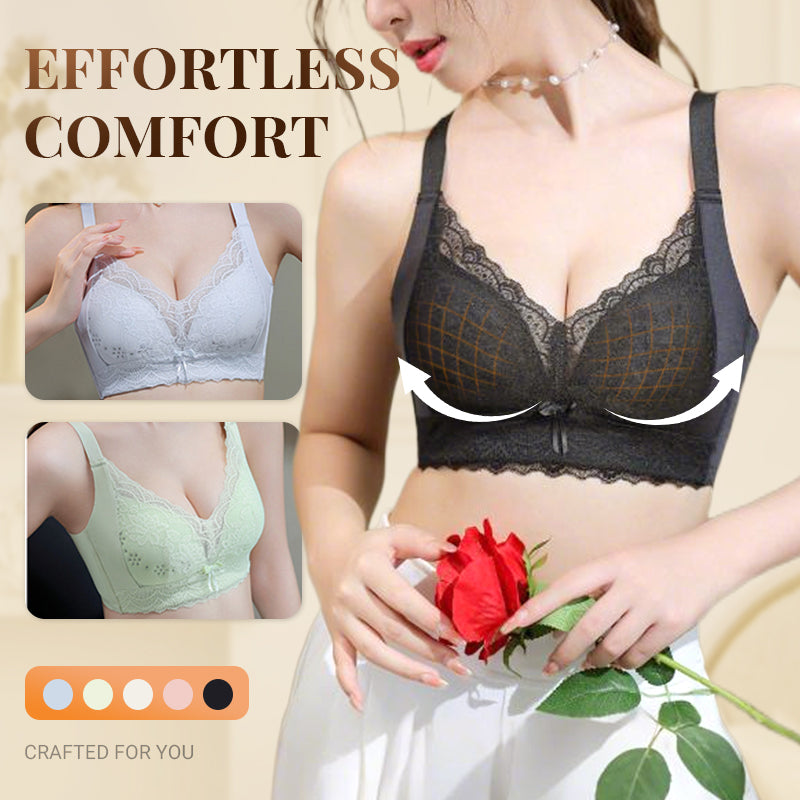 Reggiseno Minimizer in pizzo traspirante senza ferretto da donna