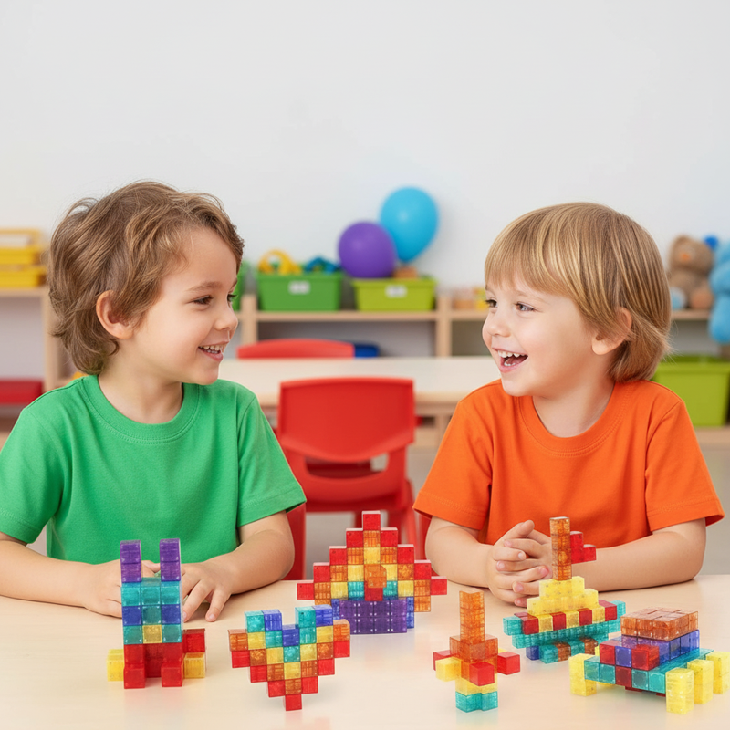 🏗️ Set di blocchi magnetici da costruzione per bambini👶✨