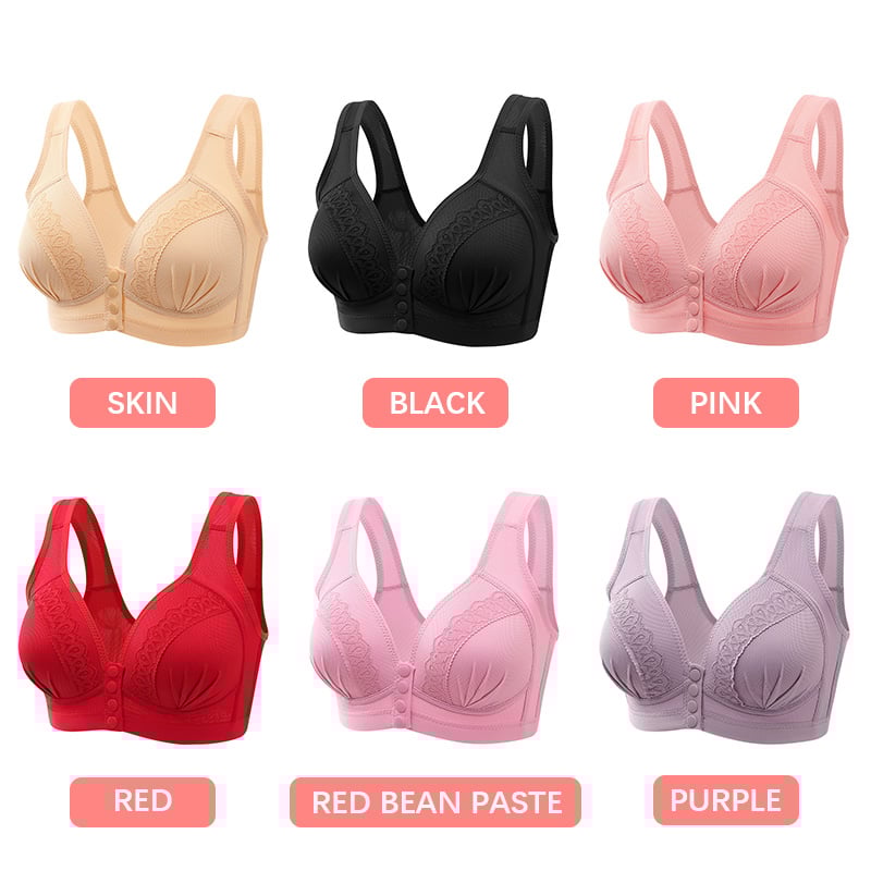 🎊Speciale di Natale: 50% di sconto 🎊Pulsante anteriore Reggiseno di cotone traspirante per la pelle