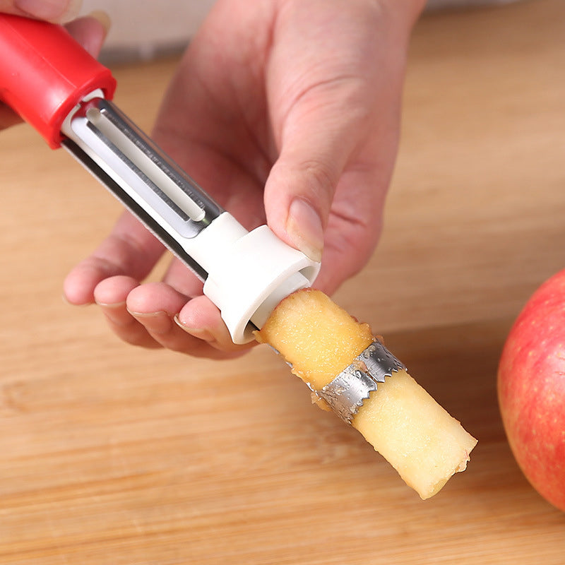 🔥Offerta natalizia a tempo limitato: 50% DI SCONTO!!!🔥Sbucciatore e Levatori di Frutta in Acciaio Inossidabile 2 in 1
