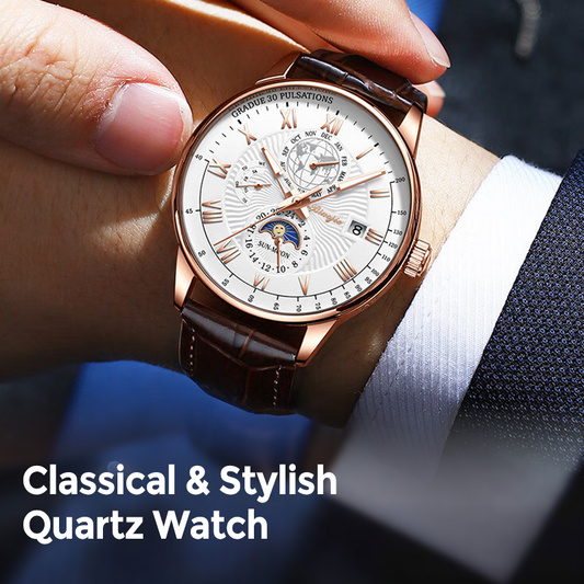 Orologio da uomo classico ed elegante al quarzo