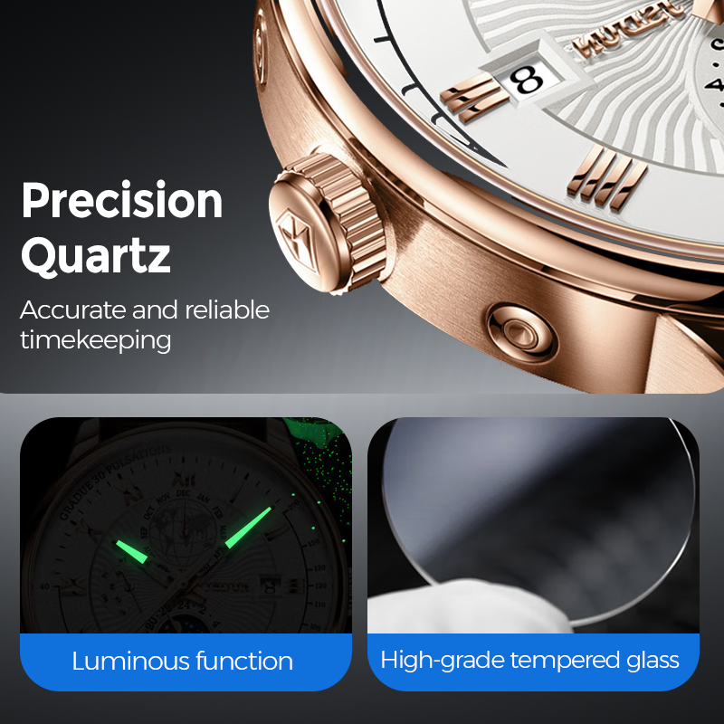 Orologio da uomo classico ed elegante al quarzo