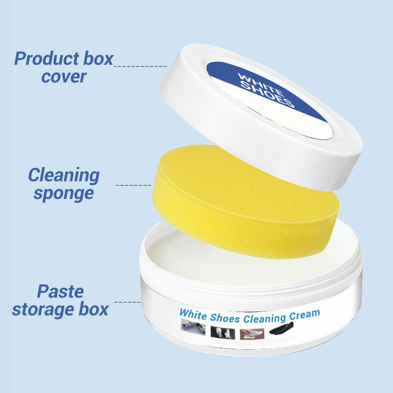 Crema detergente per scarpe bianche