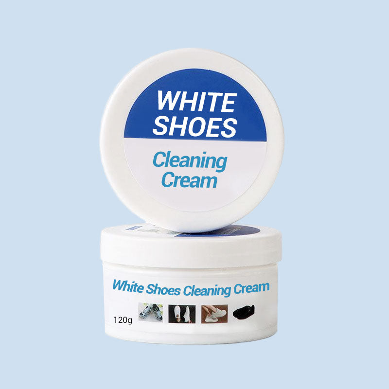 Crema detergente per scarpe bianche