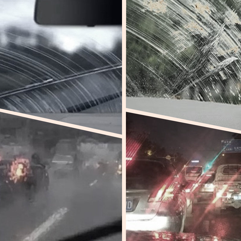 Pulitore per rimuovere il film oleoso dai vetri laterali dell'auto