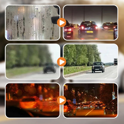 Pulitore per rimuovere il film oleoso dai vetri laterali dell'auto