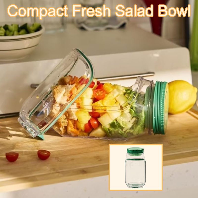 Insalatiera e Barattolo 2-in-1 per Insalata Fresca