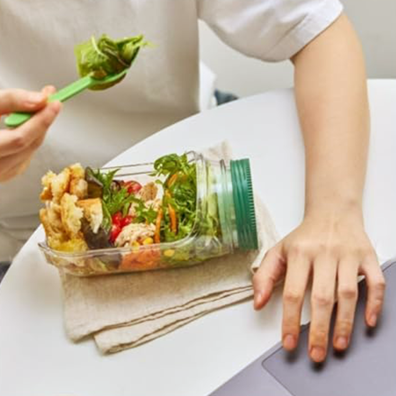 Insalatiera e Barattolo 2-in-1 per Insalata Fresca